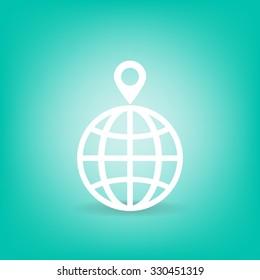 pin on globe icon