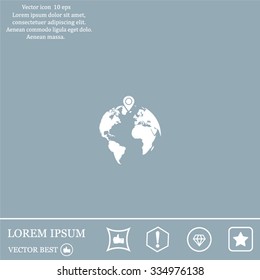 pin on globe icon