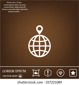 pin on globe icon