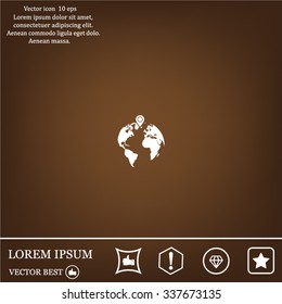 pin on globe icon