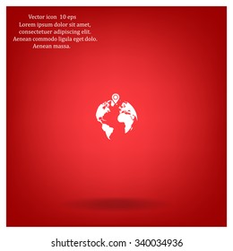 pin on globe icon