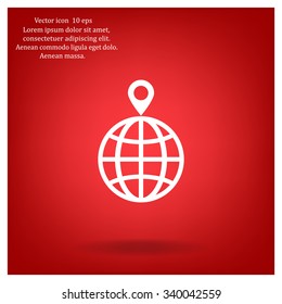 pin on globe icon