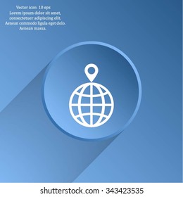 pin on globe icon