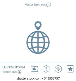 pin on globe icon