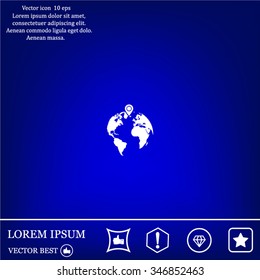 pin on globe icon