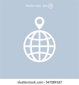 pin on globe icon