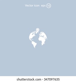 pin on globe icon