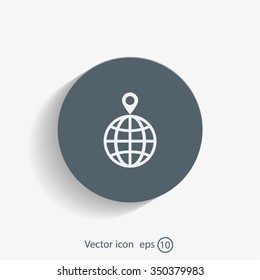 pin on globe icon