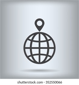 pin on globe icon