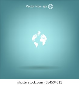 pin on globe icon