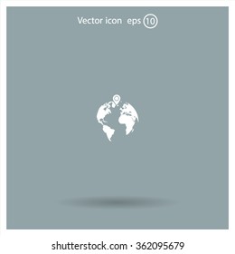pin on globe icon