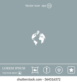 pin on globe icon