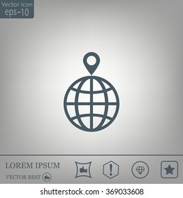 pin on globe icon
