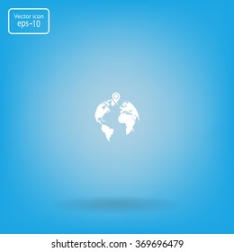 pin on globe icon