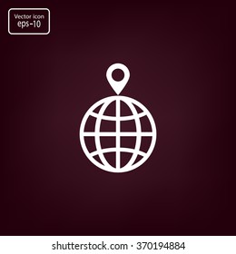 pin on globe icon