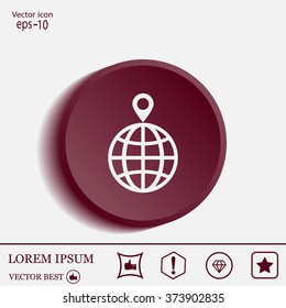 pin on globe icon
