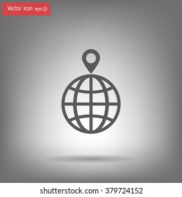 pin on globe icon