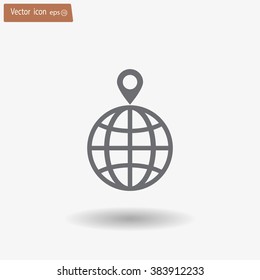 pin on globe icon