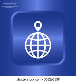 pin on globe icon