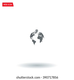 pin on globe icon