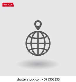 pin on globe icon