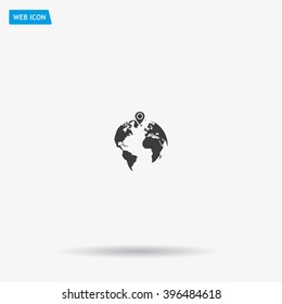 pin on globe icon