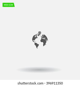 pin on globe icon