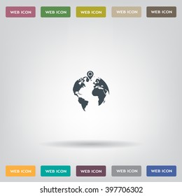 pin on globe icon