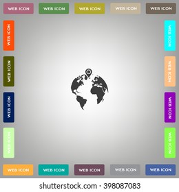 pin on globe icon