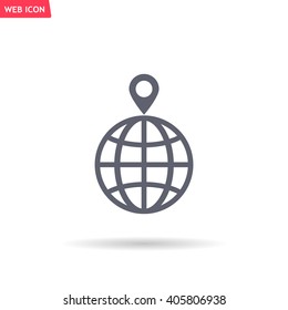pin on globe icon