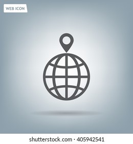 pin on globe icon