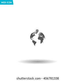 pin on globe icon