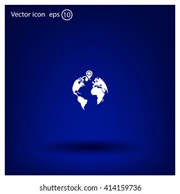 pin on globe icon