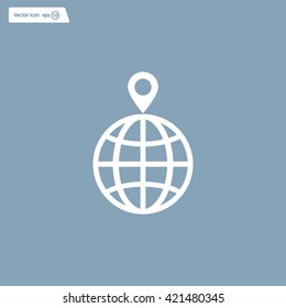 pin on globe icon