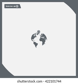 pin on globe icon