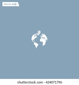 pin on globe icon