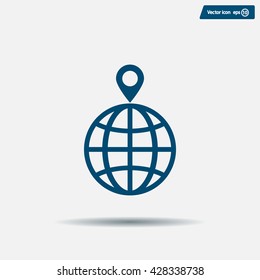 pin on globe icon