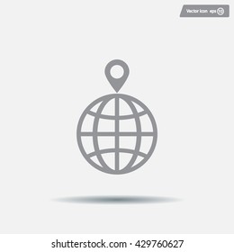 pin on globe icon