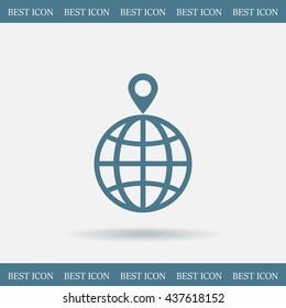 pin on globe icon