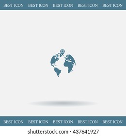 pin on globe icon