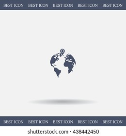 pin on globe icon