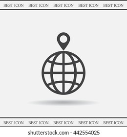 pin on globe icon