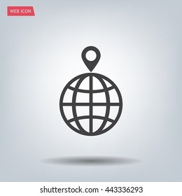 pin on globe icon