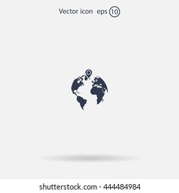 pin on globe icon