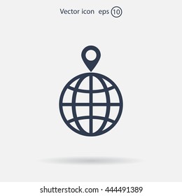 pin on globe icon