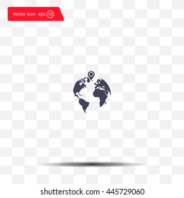 pin on globe icon