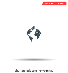 pin on globe icon