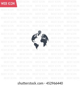 pin on globe icon