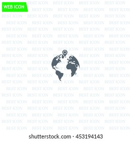 pin on globe icon