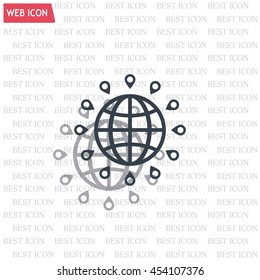 pin on globe icon